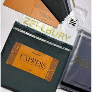 Zellbury Express Dark Teal Men's Unstitched Wash & Wear Suit